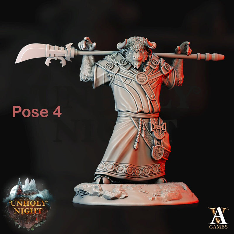 YakFolk (4 Variations)  | Available in 28mm,32mm,75mm Scales Miniature | Dungeons and Dragons | Pathfinder | Goat-Man | Archvillain Games - Only-Games