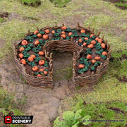 Round Pumpkin Patch - Hagglethorn Hollow Printable Scenery 15mm 20mm 28mm 32mm Terrain D&D DnD Garden - Only-Games