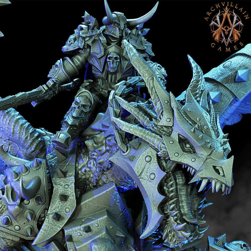 Ancient Gargantuan Dragon with Armor Rider Option | 90mm base. 150mm tall, Wingspan 260mm | Dragon Queen | Dungeons and Dragons | - Only-Games