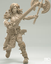 Pinup Female Barbarian Gladiator PC or NPC | 28mm, 32mm Scales also 50mm and 100mm | Dungeons and Dragons | Pathfinder | - Only-Games