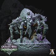 Female Drider Dark Elf Lolth Monstrosity | 28mm and 32mm scale. 65mm tall | DnD Miniature | Drow Rider | Miniature for Dungeons and Dragons| - Only-Games