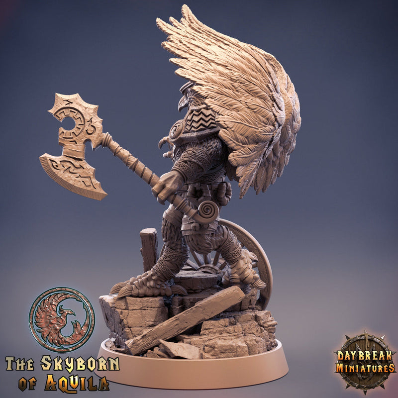 Aarakocra Fighter Ranger Barbarian | 28mm, 32mm, 75mm Scale Resin Miniature | Dungeons and Dragons | Daybreak  Miniatures - Only-Games
