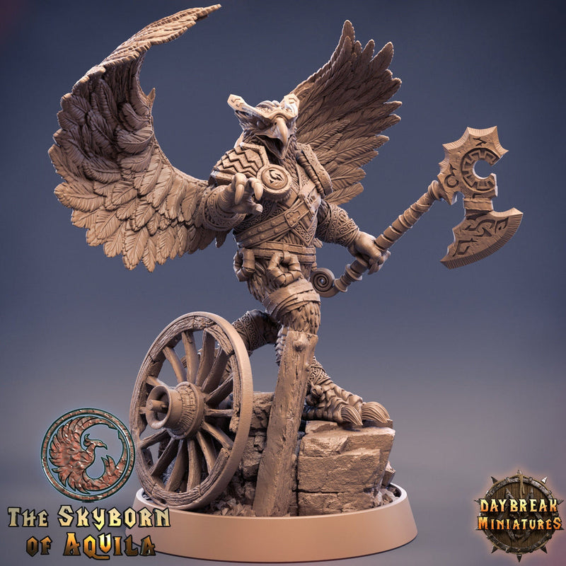 Aarakocra Fighter Ranger Barbarian | 28mm, 32mm, 75mm Scale Resin Miniature | Dungeons and Dragons | Daybreak  Miniatures - Only-Games