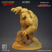 Tortle PC or NPC Fighter Barbarian Monk unarmed Combat Grappler | 28mm, 32mm,75mm Scales | Dungeons and Dragons | Pathfinder |Clay Cyanide - Only-Games