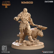Ranger Beast Master with Panther Companion | 28mm,32mm scale and 55mm tall  | Resin Miniature | Dungeons and Dragons | Clay Cyanide | - Only-Games