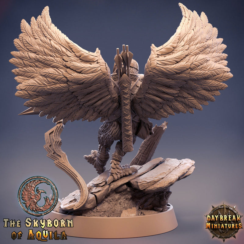 Aarakocra Owlfolk Fighter Ranger Bow Master Sharpshooter | 28mm, 32mm,75mm Scale Resin Miniature |Dungeons and Dragons |Daybreak  Miniatures - Only-Games