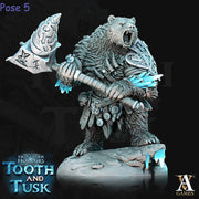 BearFolk Werebear Bard Skald | Available in 28mm,32mm,50mm,75mm Scales |Archvillain Games | Dungeons and Dragons |  Pathfinder | - Only-Games