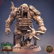 Hill Giant Chief  | 28mm & 32mm Scale | 125mm Tall | Dungeons and Dragons | Pathfinder Oger | Daybreak Miniatures | Tabletop RPG | - Only-Games