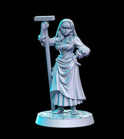 Pinup Sexy Female Peasant NPC | 28mm Scale | 32mm Scale Miniature | 75mm Scale | -Dungeons and Dragons - D&D 5e -  Pathfinder | RN Estudio - Only-Games