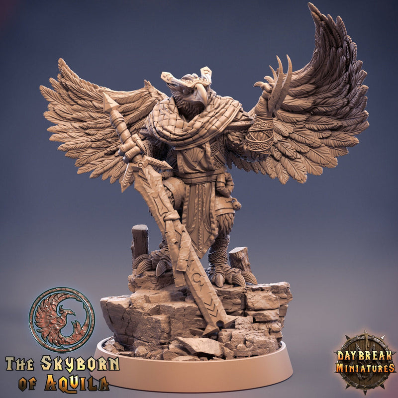 Aarakocra Fighter Eldritch Knight  Warlock | 28mm, 32mm, 75mm Scale Resin Miniature | Dungeons and Dragons | Daybreak  Miniatures - Only-Games