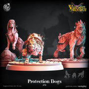 Protection War Dogs | 28mm,32mm, 75mm Scale | Ranger Animal NPC Miniature | Dungeons and Dragons | Pathfinder Miniatures | DnD dog mini | - Only-Games