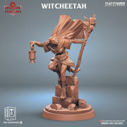 Female Tabaxi Druid, Wizard, Cleric- Werepanther, Werecat, Catfolk | 28mm, 32mm,54mm, 75mm, 100mm Scale Miniature |D and D|Pathfinder - Only-Games