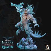 Sahuagin Trident Javalin | Resin Miniature|Dungeons and Dragons|28mm,32mm,54mm, 75mm,100mm Scales |Pathfinder Sea Devil humanoid | D&D 5e | - Only-Games