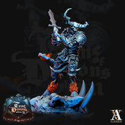 Undead Death Fighter, Demon Hell Knight | 28mm, 32mm, 75mm Scale | Dungeons and Dragons 5e Miniatures | Pathfinder | Archvillain games - Only-Games