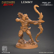 Werewolf Fighter, Wolf Folk, Wolfkind | 28mm, 32mm,75mm Scales | Resin Miniature | Dungeons and Dragons | Figure for painting |Pathfinder | - Only-Games