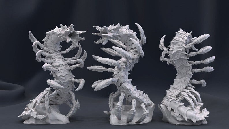 Remorhaz Challenge 11 Monster Miniature  | Available in Large (78mm) & Huge (90mm) High | Resin Statue | Figurine | Dungeons and Dragons 5e - Only-Games