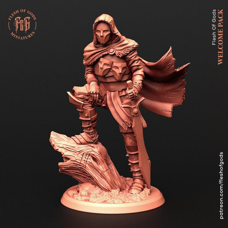 Rogue Assassin  Ranger | 28mm, 32mm,54mm, 75mm, 100mm Scale Resin Miniature | Dungeons and Dragons | Daybreak  Miniatures - Only-Games