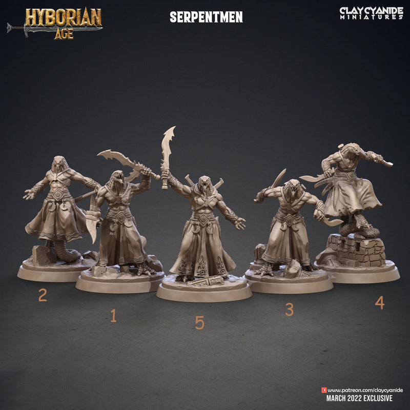 Yuan-Ti Abomination Pureblood, Serpentfolk, Serpent-men | 28mm, 32mm,75mm Scales | Resin Miniature | Dungeons and Dragons  | Pathfinder | - Only-Games