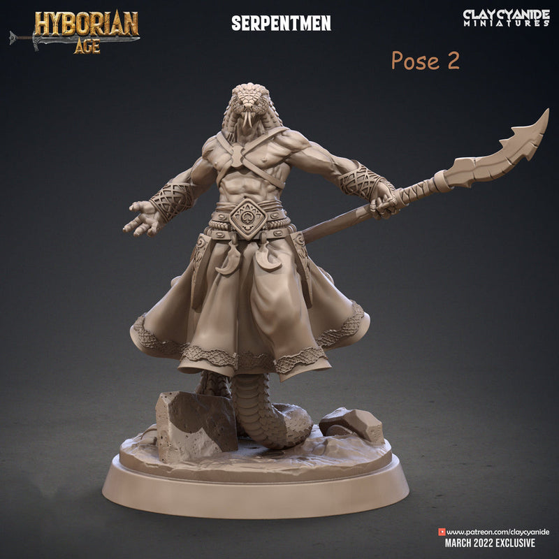Yuan-Ti Abomination Pureblood, Serpentfolk, Serpent-men | 28mm, 32mm,75mm Scales | Resin Miniature | Dungeons and Dragons  | Pathfinder | - Only-Games