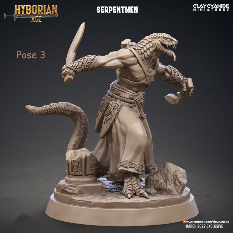 Yuan-Ti Abomination Pureblood, Serpentfolk, Serpent-men | 28mm, 32mm,75mm Scales | Resin Miniature | Dungeons and Dragons  | Pathfinder | - Only-Games