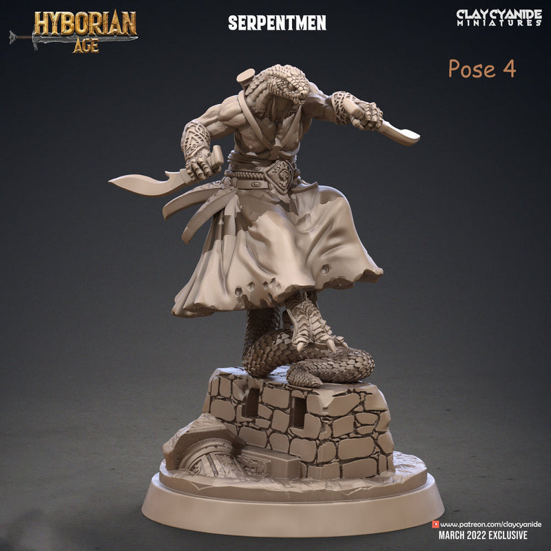 Yuan-Ti Abomination Pureblood, Serpentfolk, Serpent-men | 28mm, 32mm,75mm Scales | Resin Miniature | Dungeons and Dragons  | Pathfinder | - Only-Games