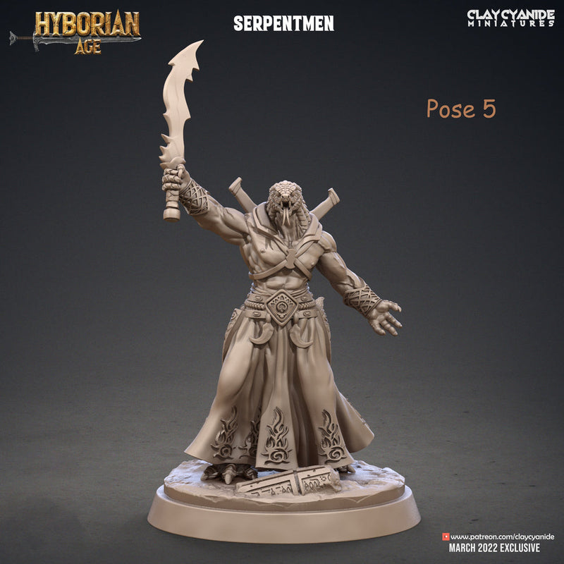 Yuan-Ti Abomination Pureblood, Serpentfolk, Serpent-men | 28mm, 32mm,75mm Scales | Resin Miniature | Dungeons and Dragons  | Pathfinder | - Only-Games