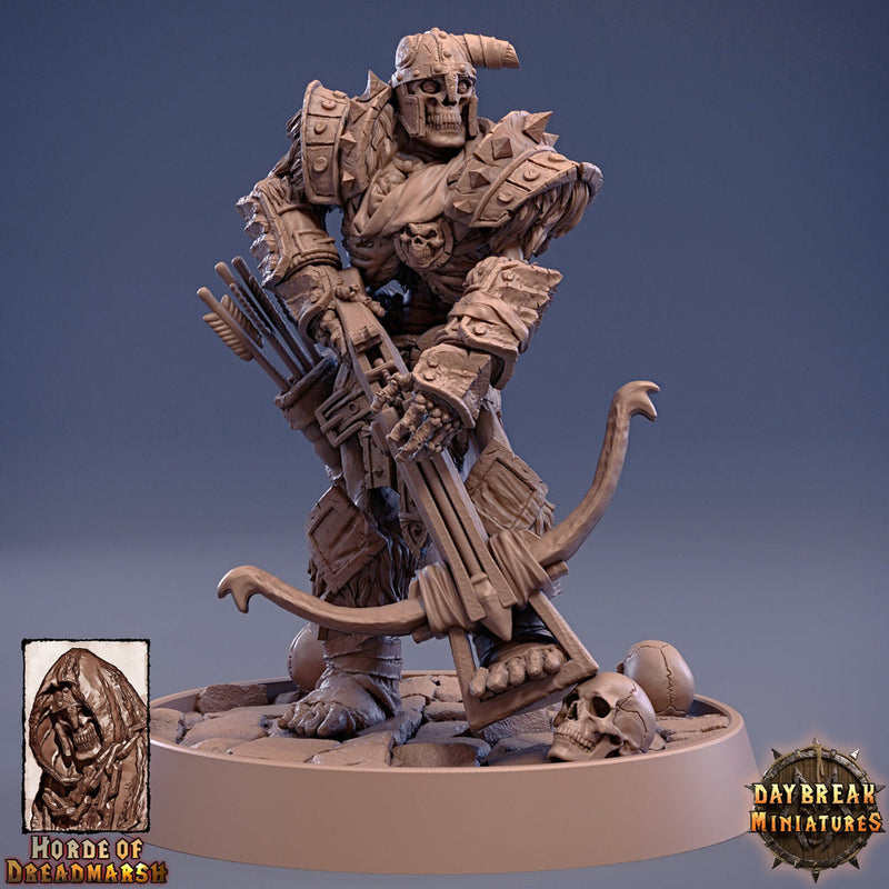 Skeleton Lord with Crossbow | Undead | D and D| 28mm, 32mm, 54mm, 75mm,100mm | Pathfinder | Figure for Painting| Daybreak - Only-Games