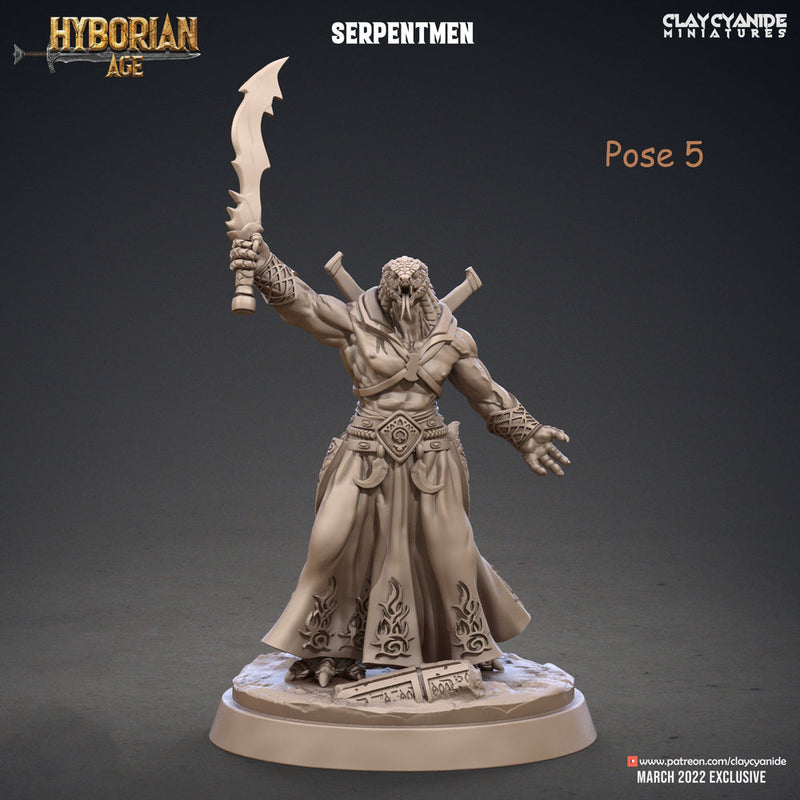 Yuan-Ti Abomination Pureblood, Serpentfolk, Serpent-men | 28mm, 32mm,75mm Scales | Resin Miniature | Dungeons and Dragons  | Pathfinder | - Only-Games