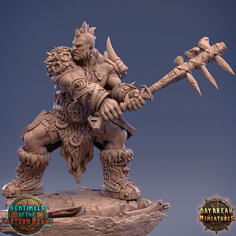Barbarian Goliath Human  Two-Handed Weapon | 28mm, 32mm,54mm, 75mm Scale Resin Miniature | Dungeons and Dragons | Daybreak  Miniatures - Only-Games