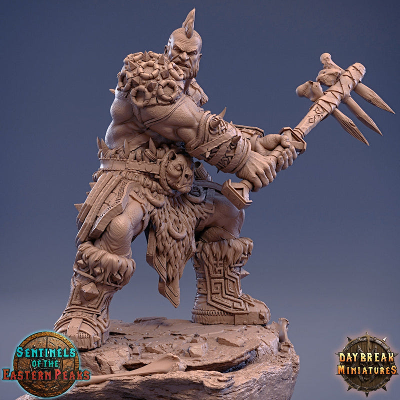 Barbarian Goliath Human  Two-Handed Weapon | 28mm, 32mm,54mm, 75mm Scale Resin Miniature | Dungeons and Dragons | Daybreak  Miniatures - Only-Games