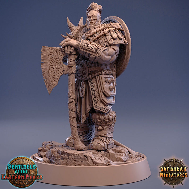 Barbarian Fighter Goliath Human Two-Handed Weapon | 28mm, 32mm, 75mm Scale Resin Miniature | Dungeons and Dragons | Daybreak  Miniatures - Only-Games