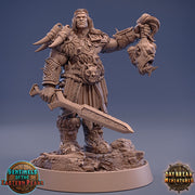 Barbarian Fighter Goliath Human  | 28mm, 32mm, 75mm Scale Resin Miniature | Dungeons and Dragons | Daybreak  Miniatures - Only-Games