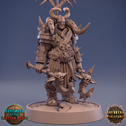 Barbarian Fighter Human  | 28mm, 32mm, 75mm Scale Resin Miniature | Dungeons and Dragons | Daybreak  Miniatures - Only-Games