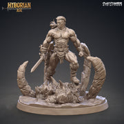 Legendary Barbarian with Sword | 28mm,32mm Scale, 54mm, 75mm  | Resin figurine Statue Miniature | Dungeons and Dragons | Clay Cyanide | - Only-Games