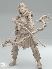 Pinup Female Human Fighter Ranger Archer PC NPC | 50mm & 100mm | Dungeons and Dragons | Pathfinder | 3dArtGuy - Only-Games