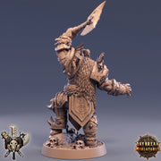 Orc Fighter Barbarian Battle Axe | Scales: 28mm | 32mm | 75mm |  Megaboss | Dungeons and Dragons | Pathfinder | - Only-Games