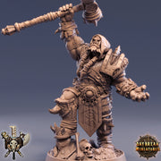 Orc Fighter Shaman Cleric with Battle Hammer | Scales: 28mm | 32mm |54mm |75mm | 100mm Megaboss | Dungeons and Dragons | Pathfinder | - Only-Games