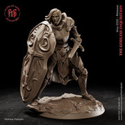 Female Paladin Cleric with Sword & Shield in Heavy Armor  | D and D| 28mm, 32mm,54mm, 75mm, 100mm Scales | Pathfinder |Unpainted Figure - Only-Games