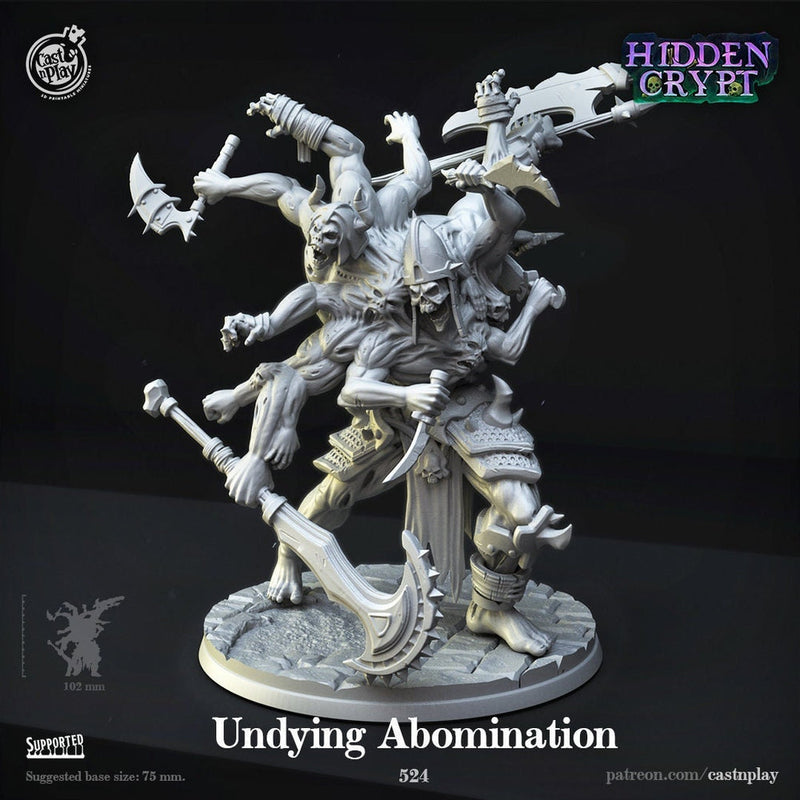 Undead Abomination Monstrosity- | 28mm, 32mm , 50mm Scale | Undead Boss | Dungeons and Dragons | Pathfinder | Cast n Play - Only-Games