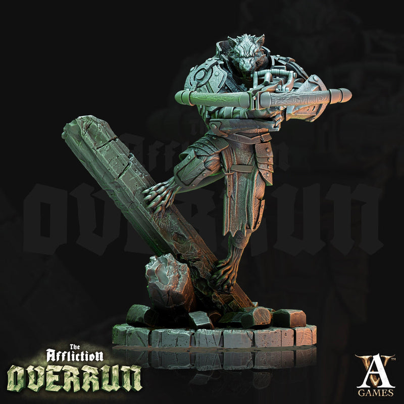 Wererat Crossbow Expert | Resin Miniature | Dungeons and Dragons | 28mm,32mm,75mm Scales | Pathfinder ratfolk | D&D | - Only-Games