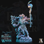Sahuagin Priest Mutant | Resin Miniature | Dungeons and Dragons | 28mm,32mm,75mm Scales | Pathfinder Sea Devil humanoid | D&D 5e | - Only-Games