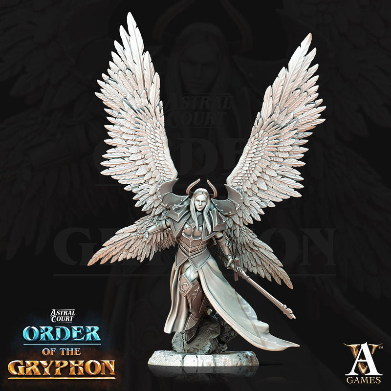 Female Celestial Angel, Solar, Deva | 28mm, 32mm, 75mm Scales | Dungeons and Dragons 5e figure | Pathfinder | Archvillain Games - Only-Games