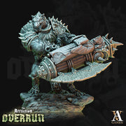 Wererat Fighter Warmonger with Great Axe | Resin Miniature | D and D | 28mm,32mm,54mm, 75mm, 100mm Scales | Pathfinder ratfolk | D&D 5e | - Only-Games
