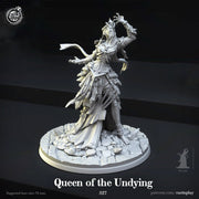 Undead Queen Miniature | Dungeons and Dragons | 28mm, 32mm, 75mm | Pathfinder | Unpainted | CastnPlay - Only-Games