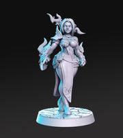 Female sexy Monk Pinup Classic JRPG |28mm Scale| 32mm Scale Miniature | 75mm Scale Unpainted resin Figurine D&D Tabletop Fantasy Gaming - Only-Games