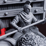 Battle Elephant with three warriors DnD 5e Miniature | 75mm decorative Base Available: 28mm, 32mm Scale | Resin | Dungeons and Dragons 5e | - Only-Games