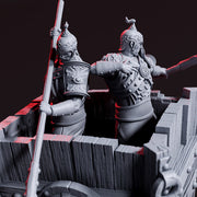 Battle Elephant with three warriors DnD 5e Miniature | 75mm decorative Base Available: 28mm, 32mm Scale | Resin | Dungeons and Dragons 5e | - Only-Games