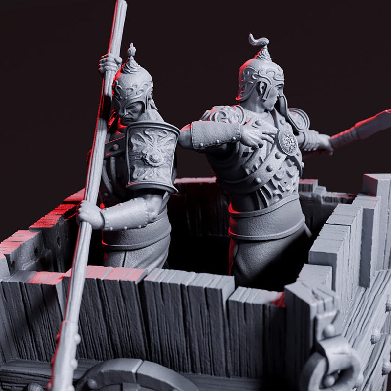Battle Elephant with three warriors DnD 5e Miniature | 75mm decorative Base Available: 28mm, 32mm Scale | Resin | Dungeons and Dragons 5e | - Only-Games