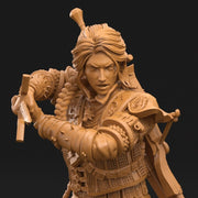Pinup Female Human Fighter Ranger Monster Hunter PC NPC | 28mm, 32mm Scales also 50mm & 100mm | Dungeons and Dragons | Pathfinder | 3dArtGuy - Only-Games