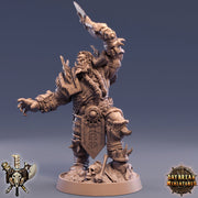 Orc Fighter Barbarian Battle Axe | Scales: 28mm | 32mm | 75mm |  Megaboss | Dungeons and Dragons | Pathfinder | - Only-Games